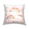 Stupell Industries Magical Rainbow Pink Fluffy Clouds Gleaming Stars Throw Pillow, 18" x 18"